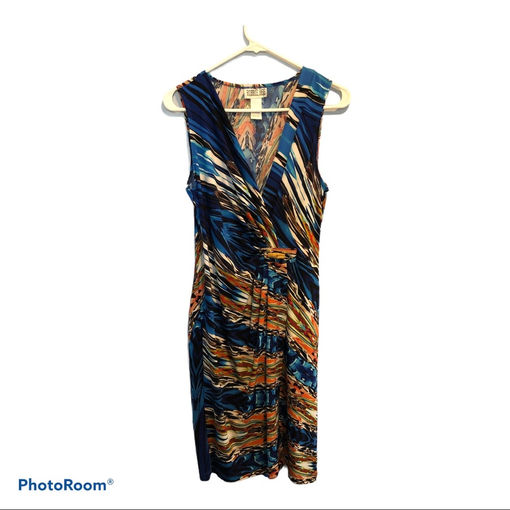 ROBBIE BEE sleeveless women’s midi dress size M